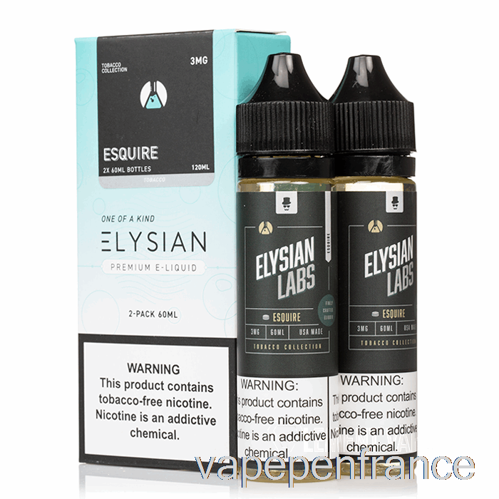 Esquire - Laboratoires Elysian - Stylo Vape 120 Ml 0 Mg